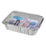 BANDEJA ALUMINIO BOMPACK C/TAMPA PET 750ML C/10UN